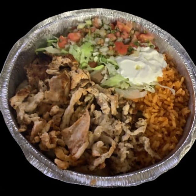 Baked Potato with Chicken.